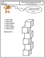 okul öncesi sıralama kavramı çalışma sayfaları